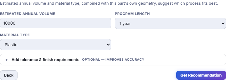 Help me decide: inputs for annual volume and programme length